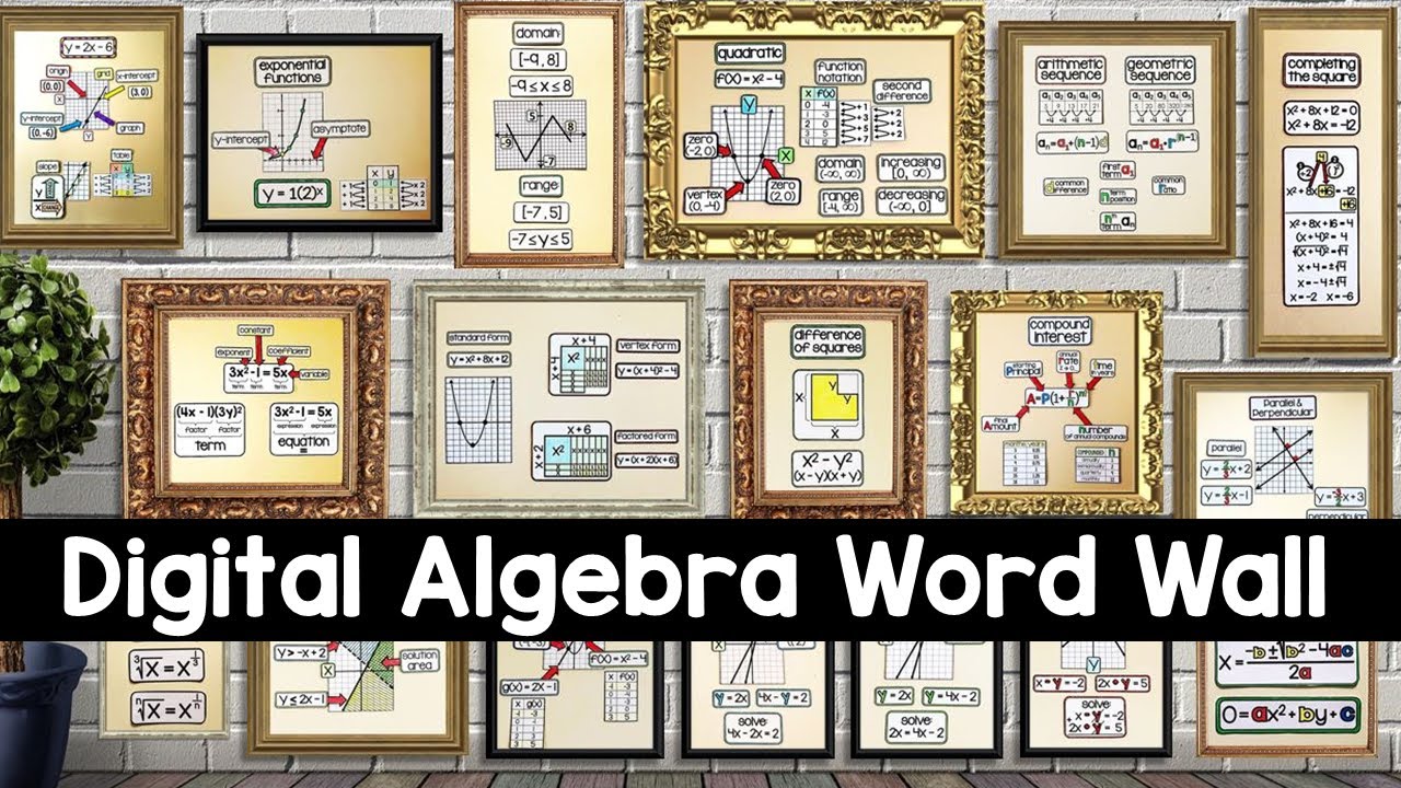 Digital Algebra Word Wall