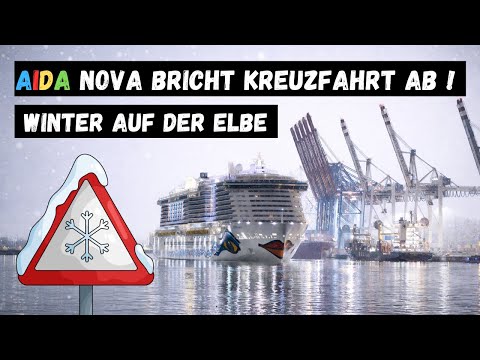 Schneesturm „Elli“ in Hamburg – AIDAnova kehrt vorzeitig zurück | Live von der Elbe
