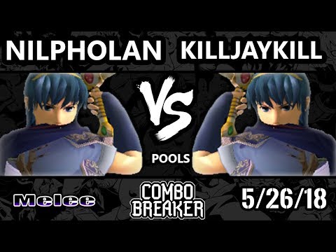 Combo Breaker 2018 Smash Melee - MKSF | Nilpholan (Marth, Falco) Vs KillJayKill (Marth) - SSBM Pools