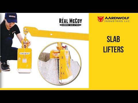 Part of a video titled Slab lifter | Ideal for (lifting) marble and granite slabs | Aardwolf - 
YouTube