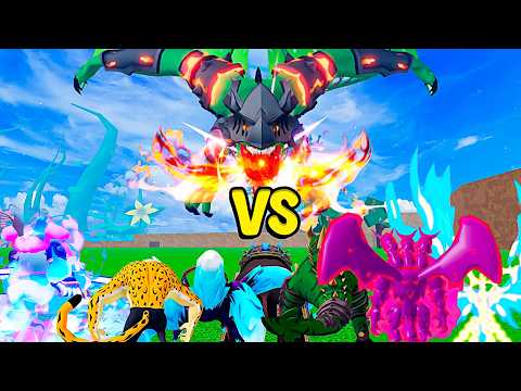DRAGON VS TODAS AS FRUTAS DO BLOX FRUITS!