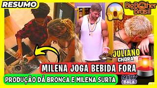 🟡FESTA CAÓTICA: MILENA joga BEBIDA FORA e SUJA CHINELO do JONAS ! PRODUÇÃO deu bronca ! #bbb #bbb26
