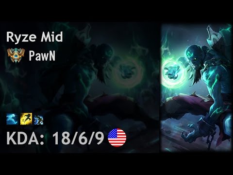 Ryze Mid vs Cassiopeia - PawN - NA Challenger Patch 6.20