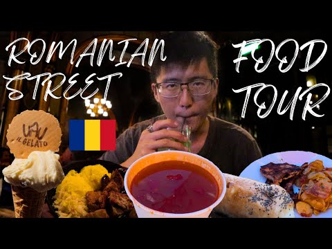 ROMANIAN STREET FOOD TOUR: BUCHAREST! Romanian Stew, Luca Picant + Papanasi in Bucharest, Romania!