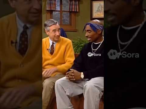 2Pac & Mr. Rogers Footage That Was Banned From TV 😂 ‼️#2pac #tupac #mrrogers #sora2 #hiphop #rap