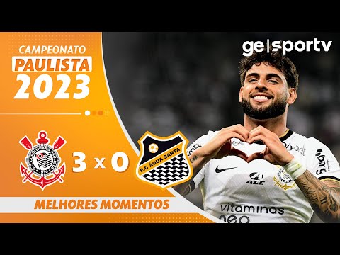 Gols e lances de Corinthians x Água Santa