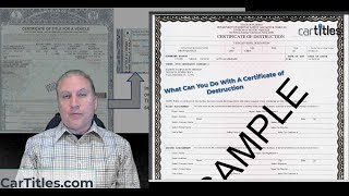 What Can You Do With A Certificate of Destruction Vehicle Title?
