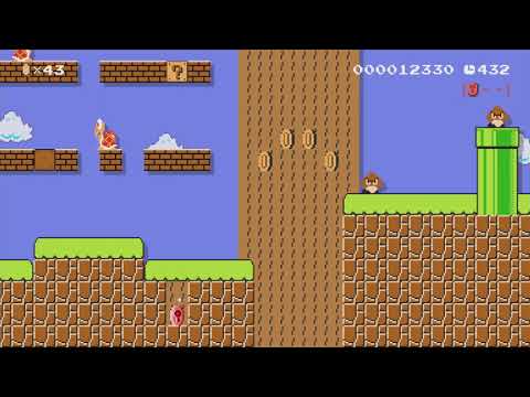 Toadette's Adventure 1-1 by Buckaroo - Super Mario Maker - No Commentary 1bk