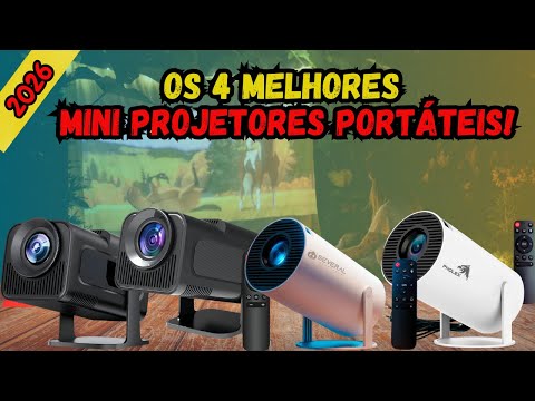 Os 4 MELHORES Mini Projetores Portáteis Do Mercado/Projetor Portátil  2026