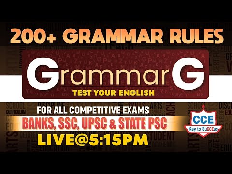 📚Score More with Murthy Sir’s 200+ Grammar Rules | 149-153 |FOR All Competitve Exams|Sreedhar's CCE