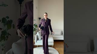 Garnet matching suit with easy styling pieces for work, daytime and evening ✨ det ⤵️ #suit #style