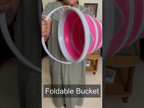 KALPAVRIKSHA 10L Silicone Folding Bucket Kitchenware, 10L Silicone Folding Bucket