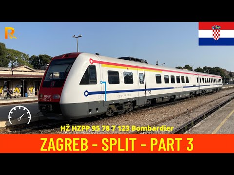 Cab ride Zagreb - Split Part 3 to Split - Croatian Railways - train drivers view 4K