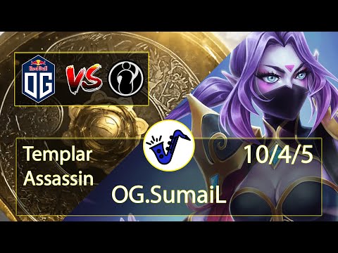 Templar Assassin Dota 2 - OG.SumaiL - 10/4/5 - Safe Lane  - OG VS Invictus Gaming - TI10 Group Stage