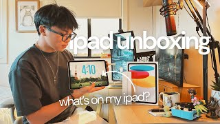 🌱📁 student vlog: ipad a16 & apple pencil unboxing — what’s on my ipad + notion tour!