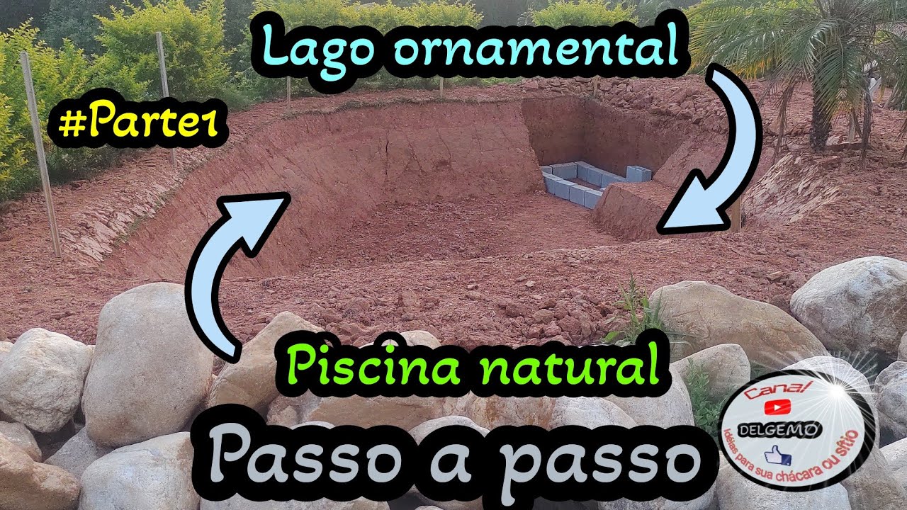Lago ornamental, piscina natural, passo a passo