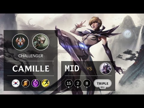 Camille Mid vs Syndra - KR Challenger Patch 9.24
