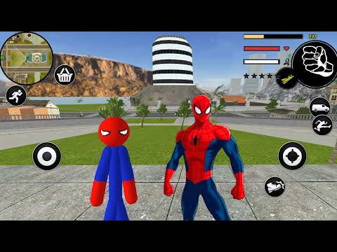 Süper Kahraman Çöp Adam - Best Flying Spider Stickman Rope Hero New Update #11 - Android Gameplay