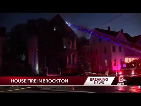 Fire rages through Brockton home