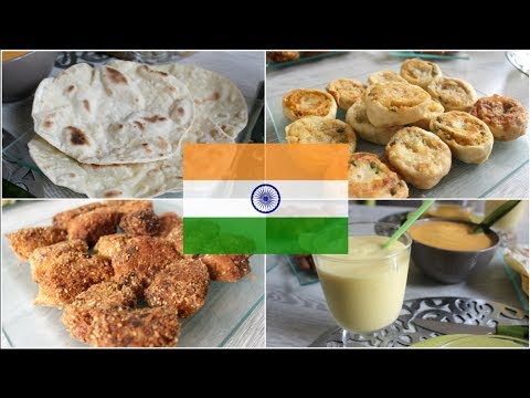 Repas à l'Indienne (Chapati , Butter Curry , Chicken Nuggets , Samoussa, Mango Lassi )