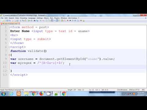 All Letters Validation using Javascript | Hindi
