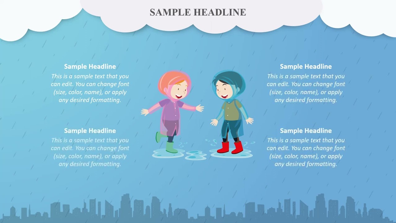 Rain Theme - Free Download Animated PowerPoint Template