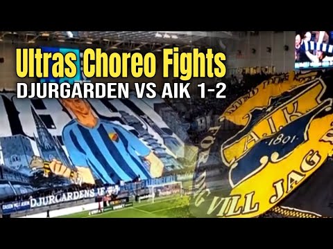 Ultras Choreo Fights, Djurgarden vs AIK 1-2, Allsveskan 16/10/22