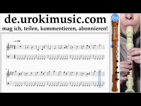Blockflötenunterricht G. Miley Cyrus - Malibu Noten Lernen Teil#1 um-i995