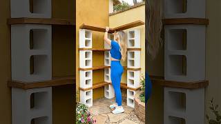 Turn Cinder Blocks Into a Beautiful Plant Shelf  Easy DIY Garden Idea  🌹🌿
