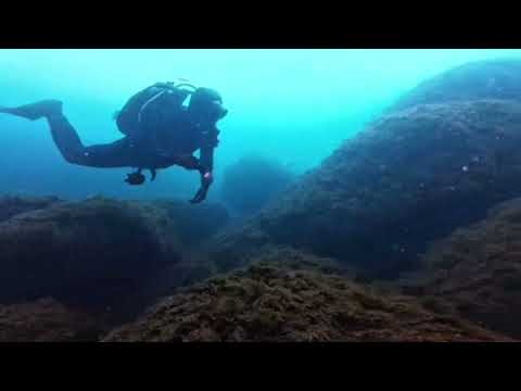 Amazing light scuba diving session in the Atlantic ocean south of Europe