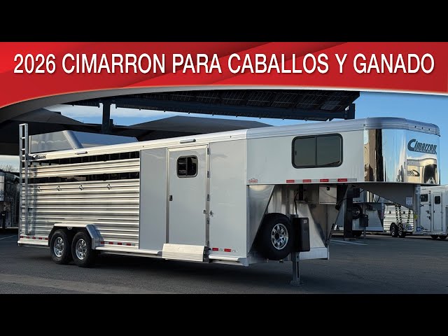 Preview image of Remolque Cimarron Lonestar Para Caballos y Ganado Modelo 2026 youtube video