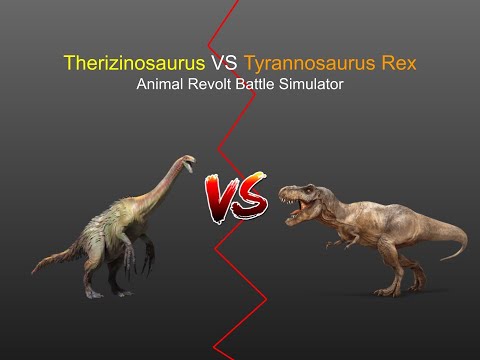 Therizinosaurus VS Tyrannosaurus Rex | Animal Revolt Battle Simulator