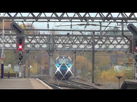 DRS Class 68 No's. 68023 & 68027 on 0B01 York - Crewe G.B @ Guide Bridge on 16.11.18 - HD