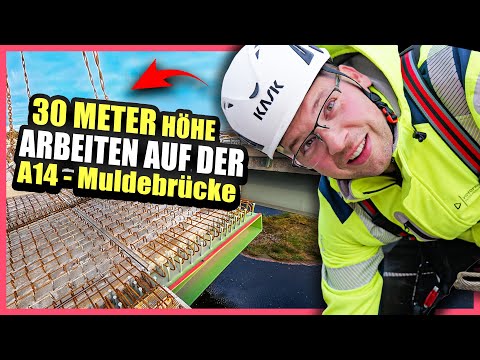 Über 30 METER Höhe… Daniel ARBEITET auf der A14-Muldebrücke mit! | Home Build Solution