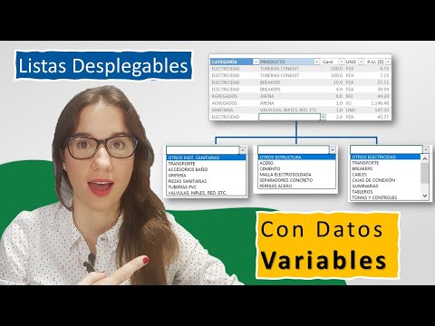 Tabla de Características de las Listas Desplegables en Excel