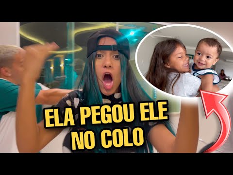 DEIXEI A VALENTINA PEGAR MEU FILHO NO COLO COM 10 KILOS! 😧😱 *um final de semana com a gente*