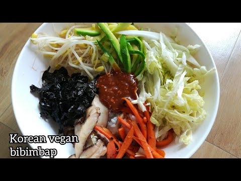 Korean vegan bibimbap recipe by an Indian | Korean vegetarian bibimbap bowl recipe | Korean food