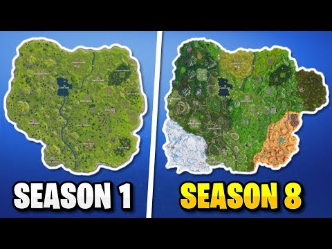 Evolution Of The Entire Fortnite Island Season 1 8 Smotret - 