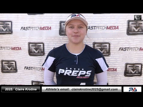 2025 Claire Krotine 4.05 GPA - Outfield & 2nd Base Softball Recruiting Skills Video- Preps Academy