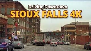 Sioux Falls 4K - Driving Downtown -  South Dakota, USA