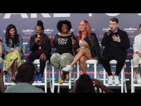 ESCKAZ in Tel Aviv: Michael Rice (United Kingdom) performs press conference