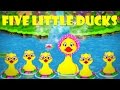 Five Little Ducks | Number Rhymes | FlickBox Nursery Songs with Lyrics