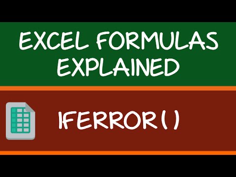 IFERROR Formula in Excel