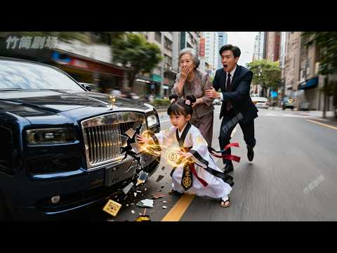 首富瞧不起髒兮兮的女孩以為她是騙子，怎料下一秒她竟徒手攔車救下首富老太！原來她天生神力是小神醫下山，首富當即態度大變瞬間反悔抱她回家繼承家業#萌娃大力救首富