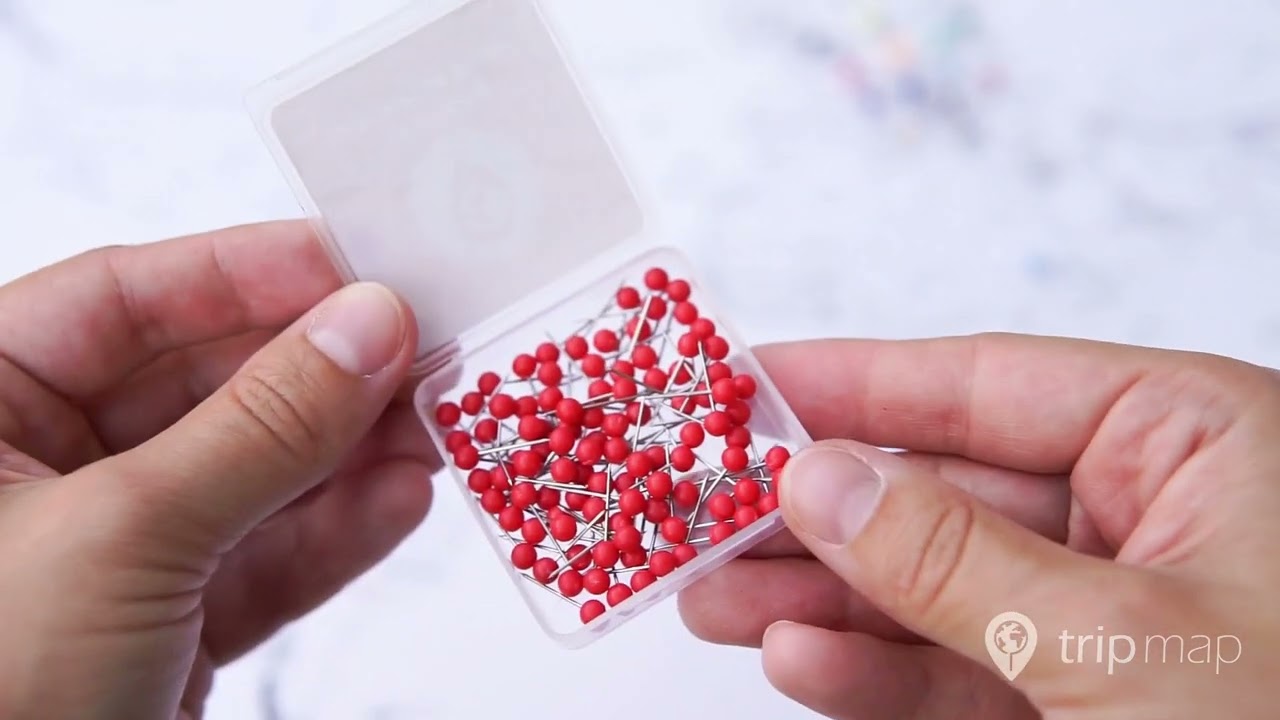 Map Push Pins - Red | Trip Map