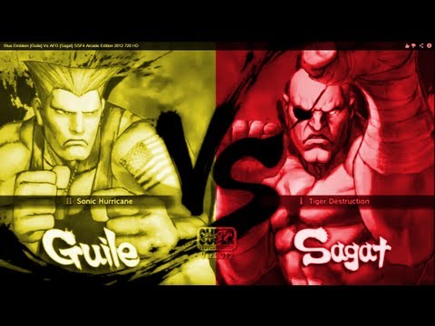 Blue Emblem [ Guile ] Vs AFG [ Sagat ] SSF4 Arcade Edition 2012 HD