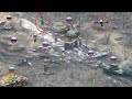 This Russian military convoy met Drones FPV, trap terrifying