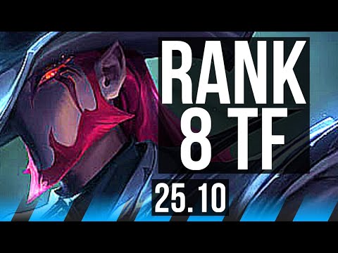 TWISTED FATE vs GALIO (MID) | Rank 8 TF, 600+ games, 4/3/11 | KR Challenger | 25.10