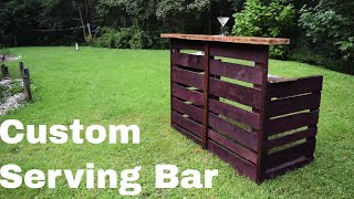 Reclaimed Wood Bar | Cocktail Serving Bar for my Father-in-Law's 50th Birthday