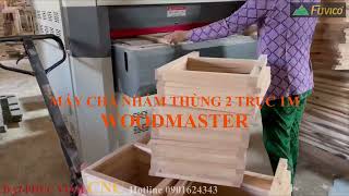 MÁY CHÀ NHÁM CHỔI THÙNG 2 TRỤC 1M WOODMASTER WM-1000RP. Chà nhám phù hợp nhất cho các xưởng nội thất